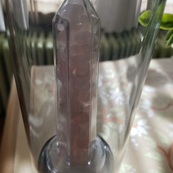 Rose Quartz Infused Glass Water Bottle NEW! - Picture 6 of 7